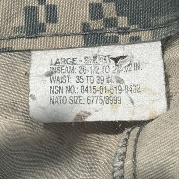 Army Camouflage Combat Trousers Large Shorty With Button Fly - Picture 4 of 11